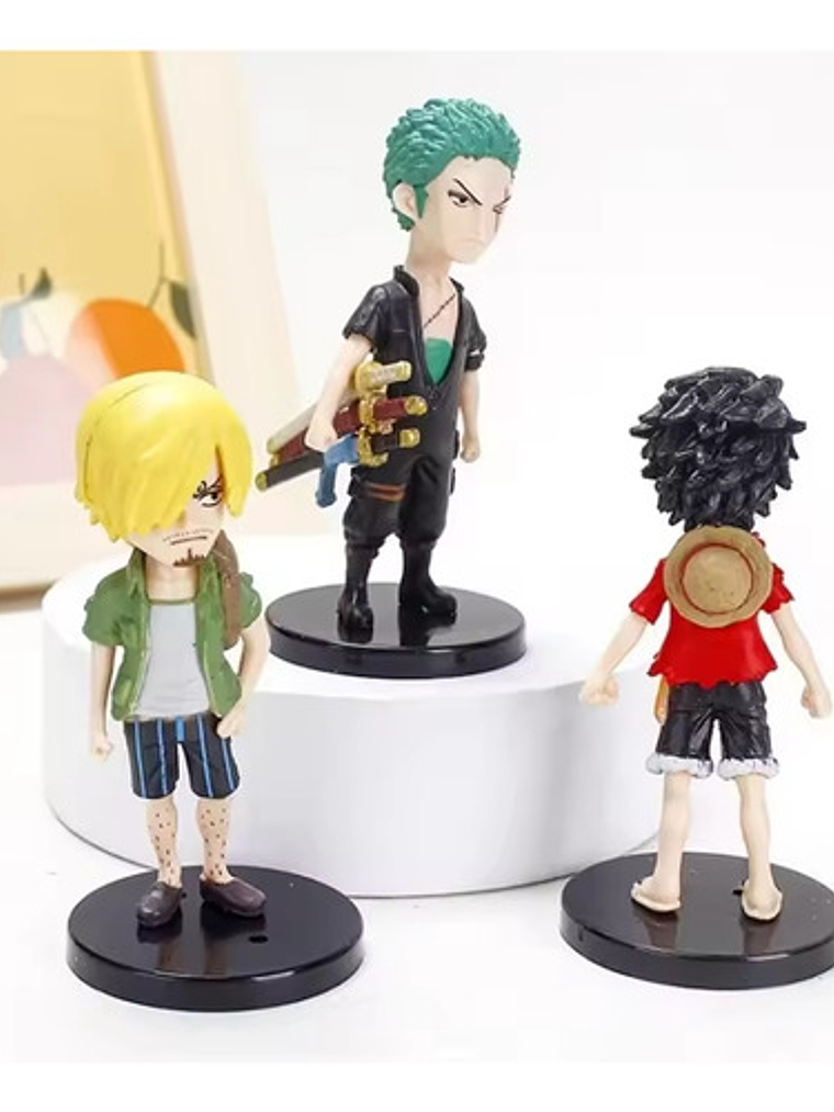 Figuras Pvc Anime De One Piece Set De 6 Luffy Soro Sanji 2