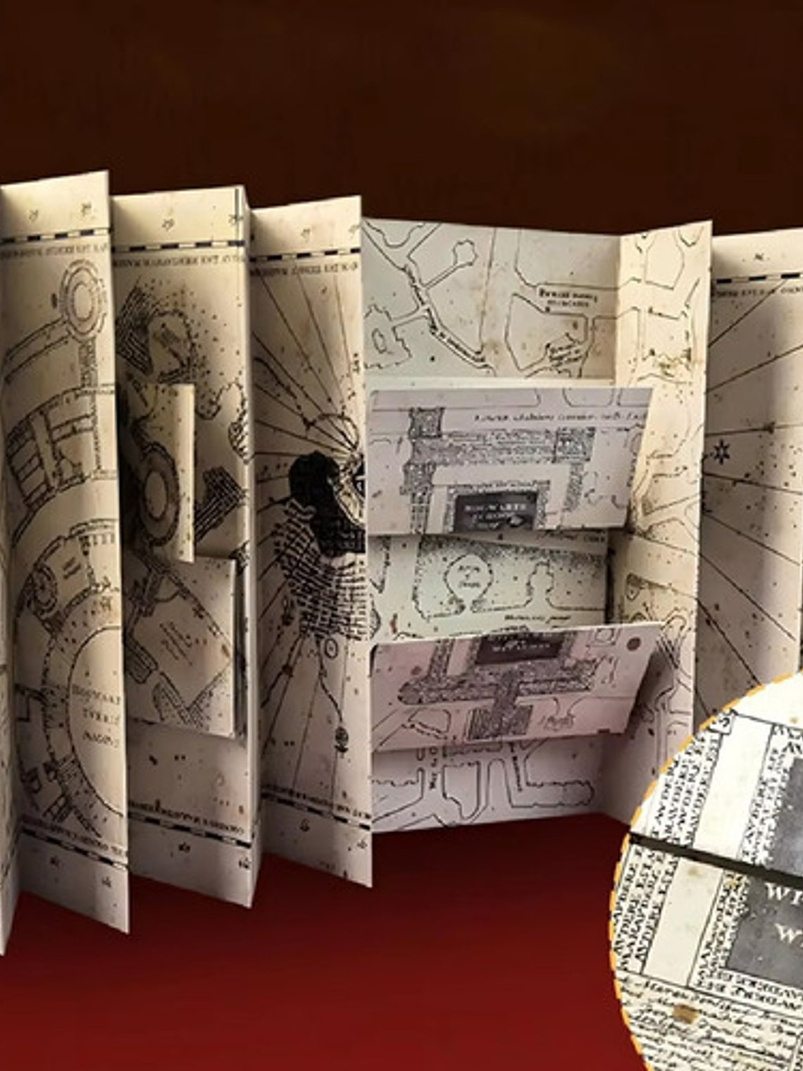 Mapa Merodeador Harry Potter Pequeño + Boleto Tren Hogwarts 2