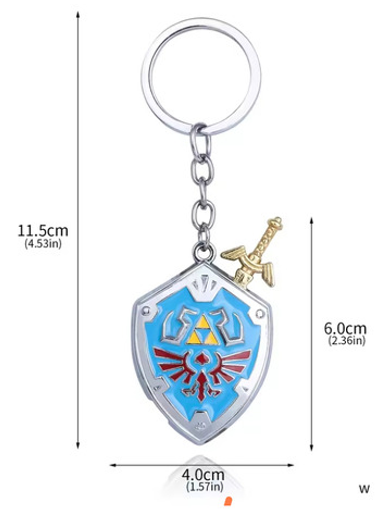 Llavero Metálico Escudo Espada Link The Legends O Of Zelda 4