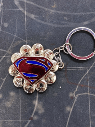 Llavero Spinner Logo De Superman Metalico Dc Comic