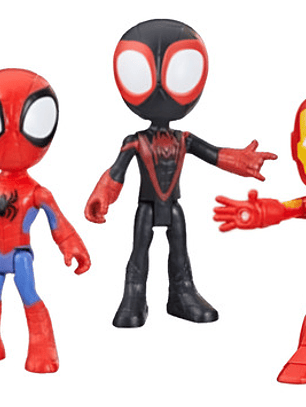 Figuras Accion Spider Friend Pack 3 Figuras Iron Man Spider