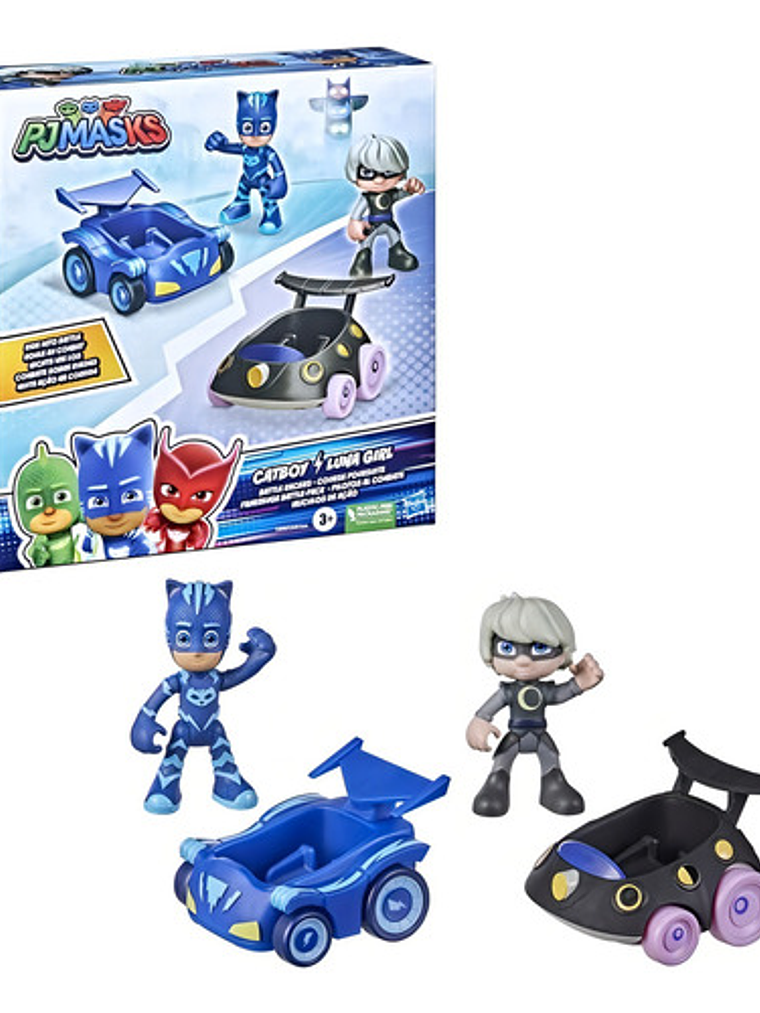 Auto Pj Mask Catboy Luna Girl Battle Racers Color Azul 1