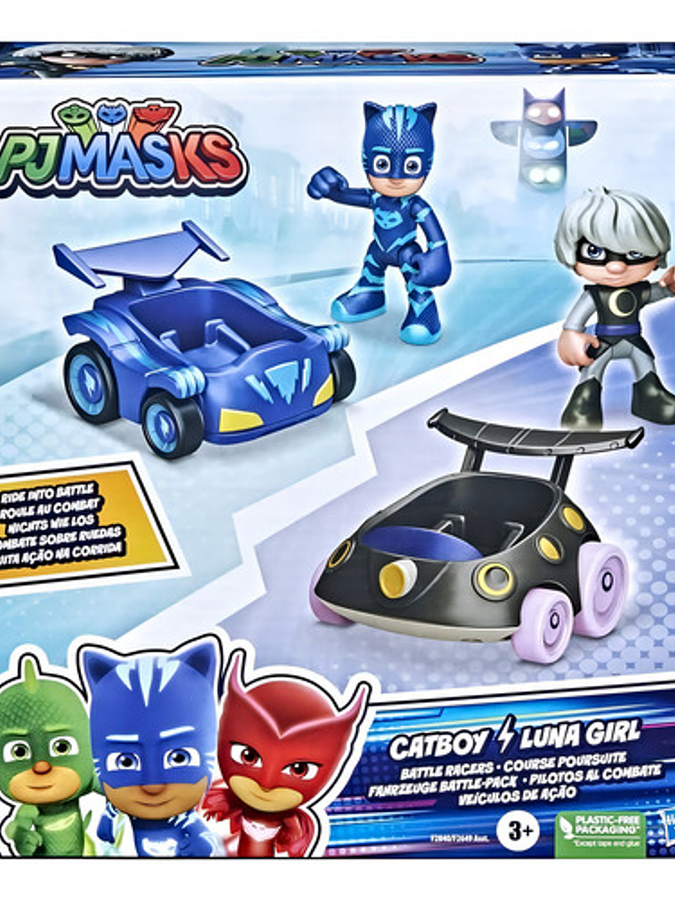Auto Pj Mask Catboy Luna Girl Battle Racers Color Azul 2