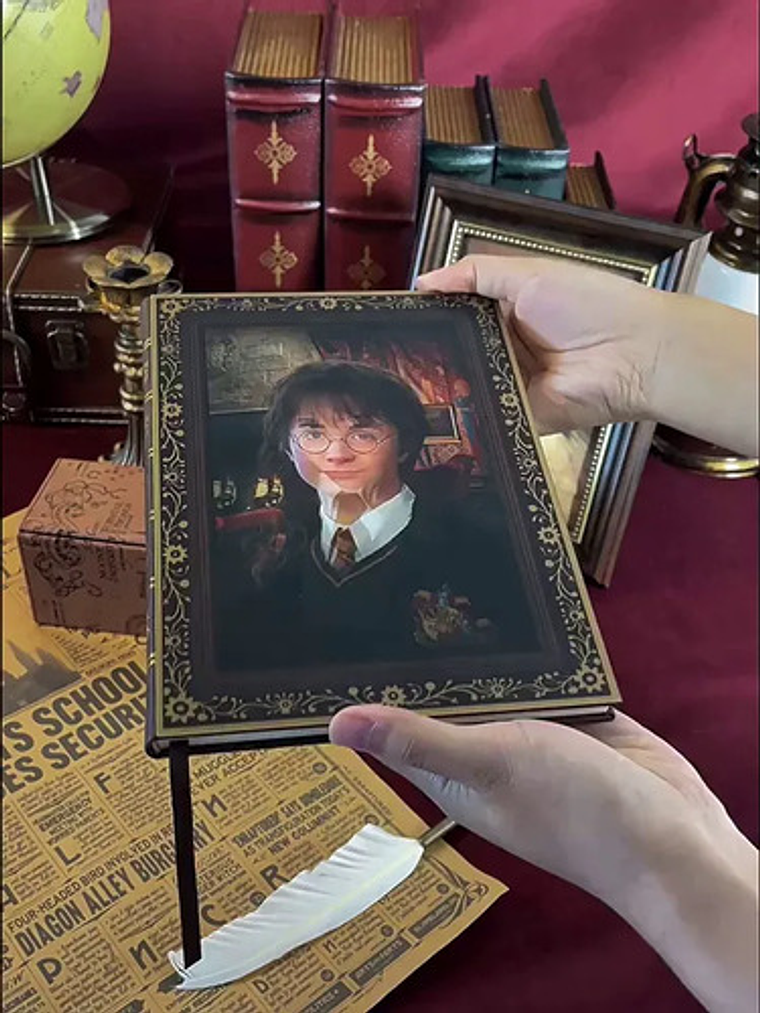 Libreta Mágica 3d De Harry Potter 3 Caras Ron Y Hermione A5 2