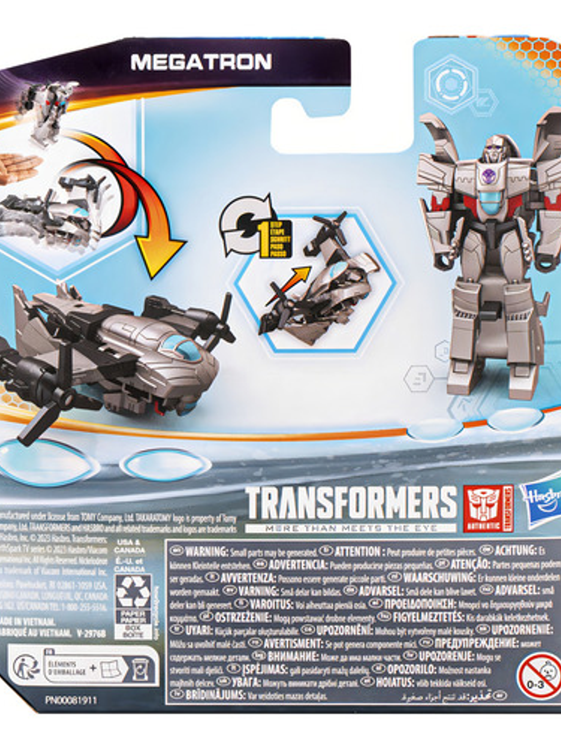 Figura Acción Transformers Earthspark 1-step Flip Megatron 5