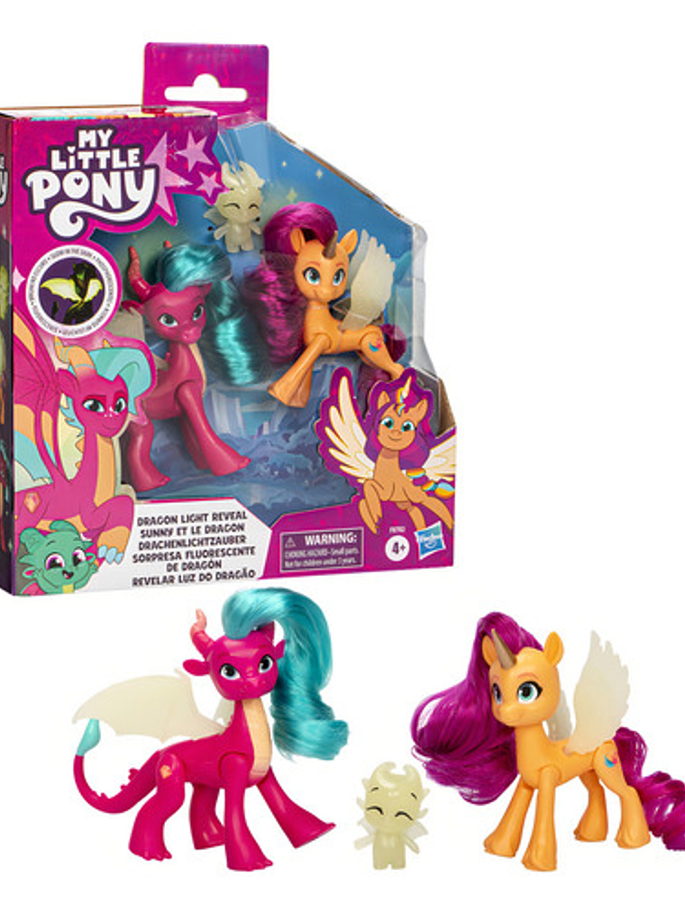 Muñeca My Little Pony Sorpresa Fluorescente De Dragón 3