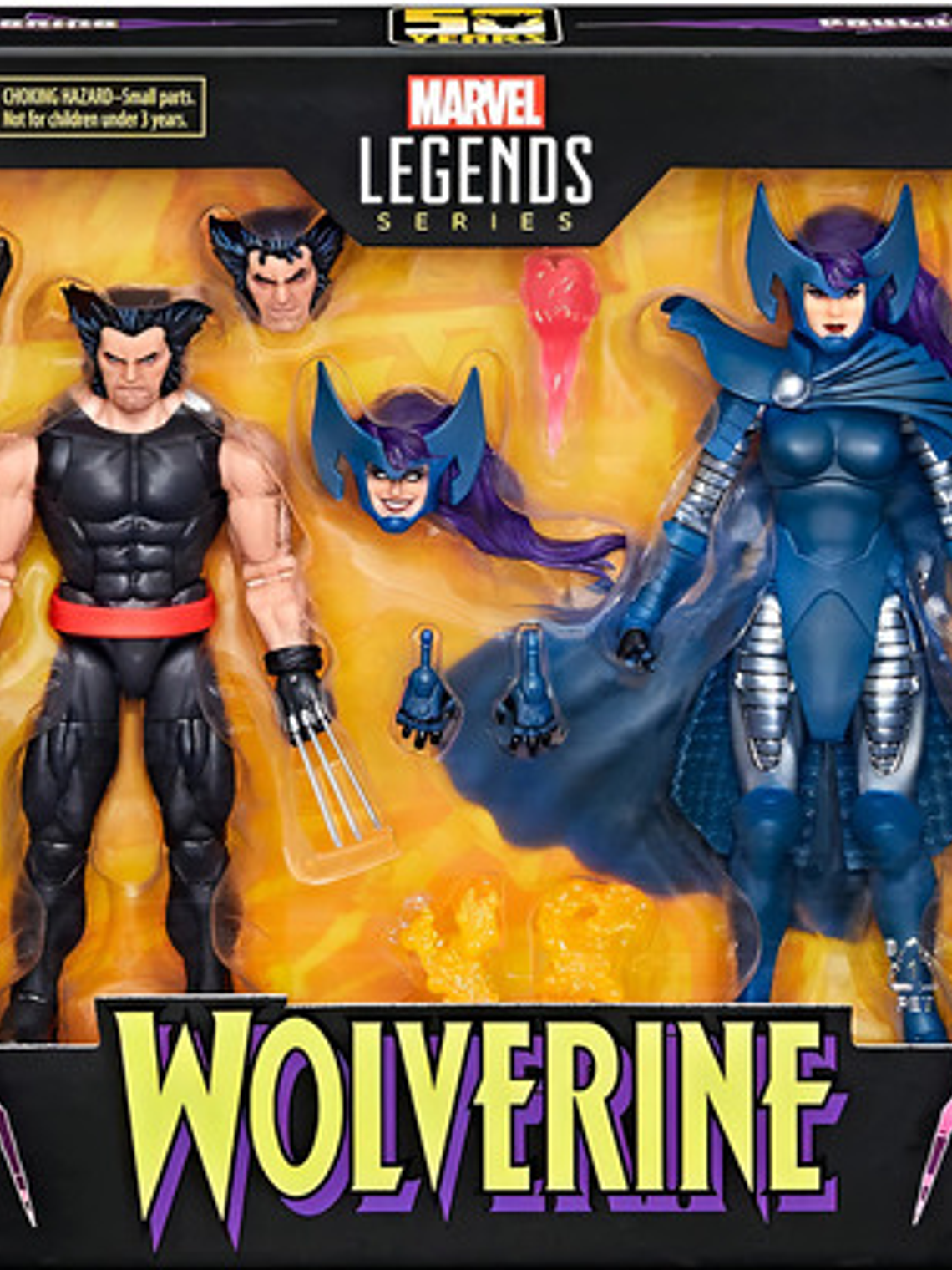 Pack De Figuras Wolverine & Psylocke 50 Years Marvel Legends 1