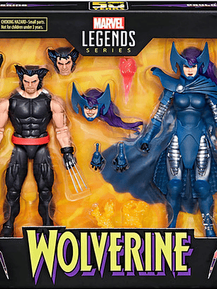 Pack De Figuras Wolverine & Psylocke 50 Years Marvel Legends