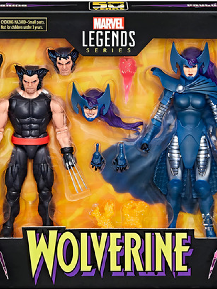 Pack De Figuras Wolverine & Psylocke 50 Years Marvel Legends 1