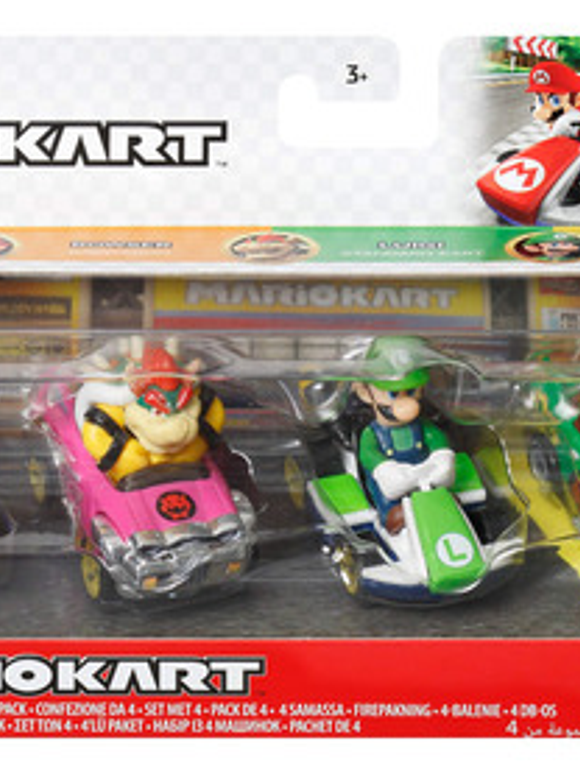 Hot Wheels Paquete Luigi, Mario, Bowser Y Bowser Jr. 1