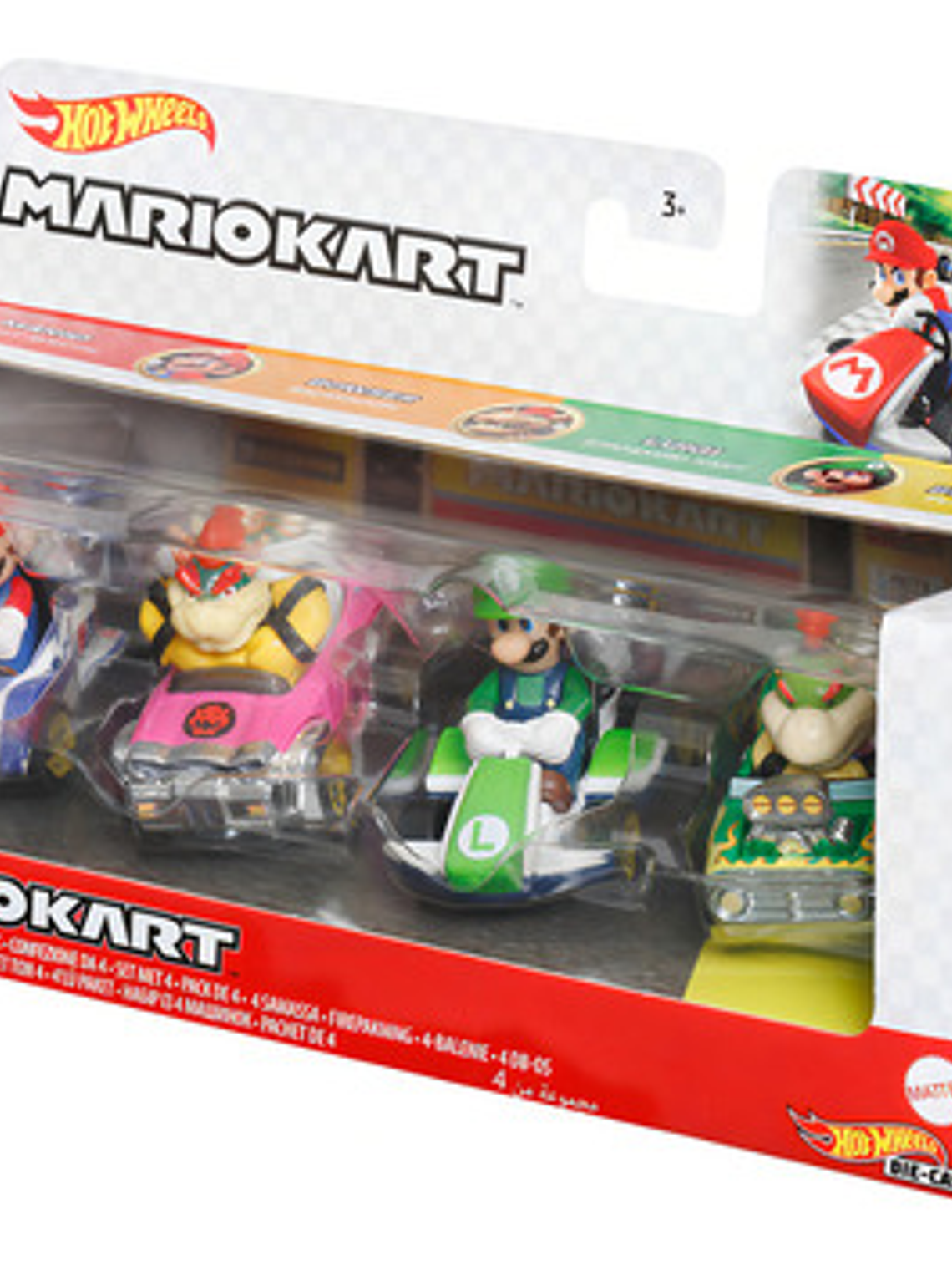 Hot Wheels Paquete Luigi, Mario, Bowser Y Bowser Jr. 2