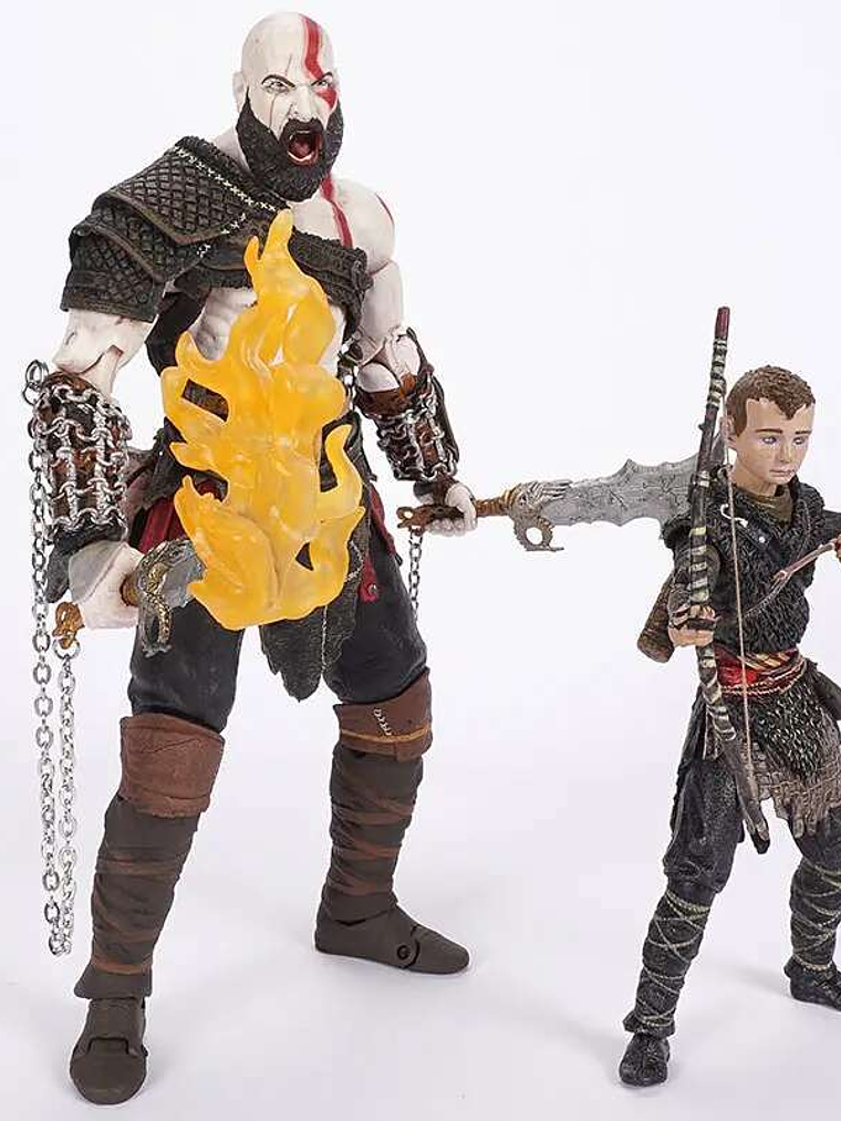 Figura de acción Pack figuras GOW 4 Kratos y Atreus  1