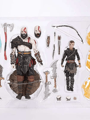 Figura de acción Pack figuras GOW 4 Kratos y Atreus 