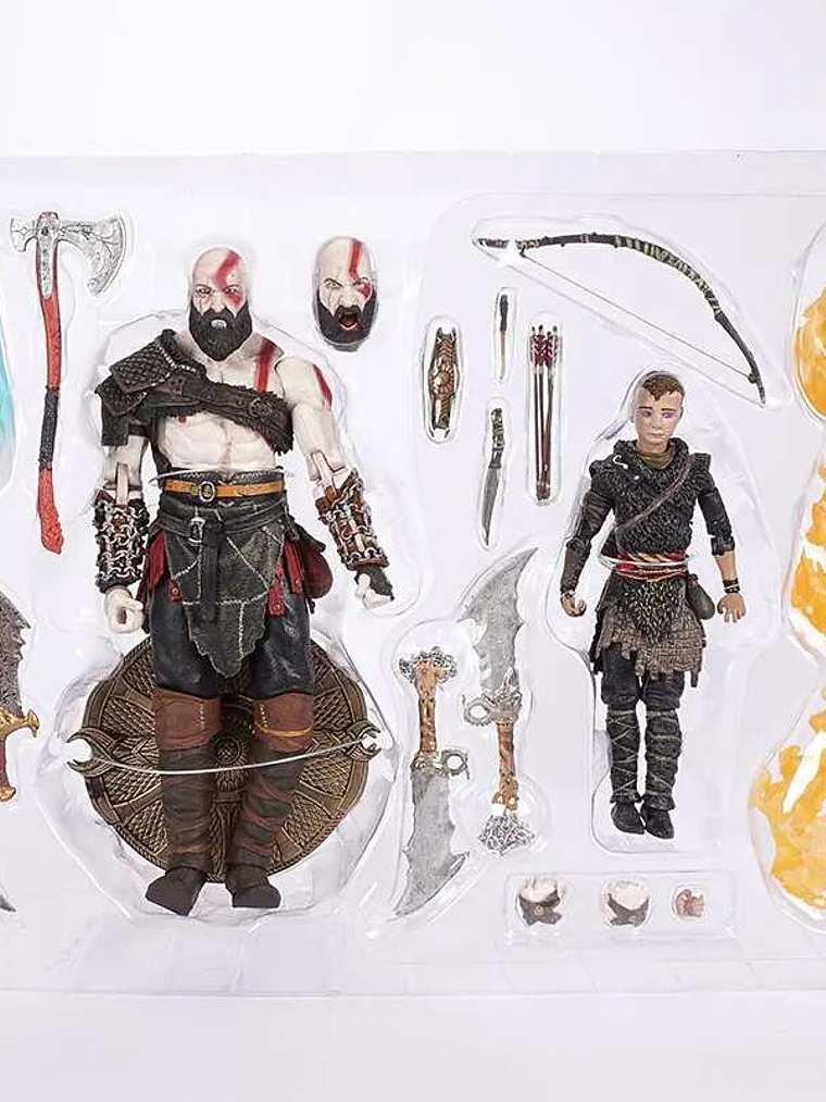 Figura de acción Pack figuras GOW 4 Kratos y Atreus  2