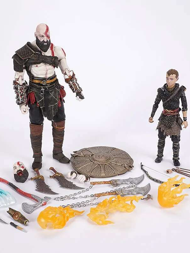 Figura de acción Pack figuras GOW 4 Kratos y Atreus  5
