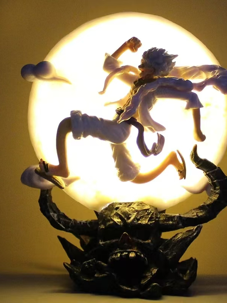 Figura monkey D Luffy gear 5 base calavera dios del sol 6