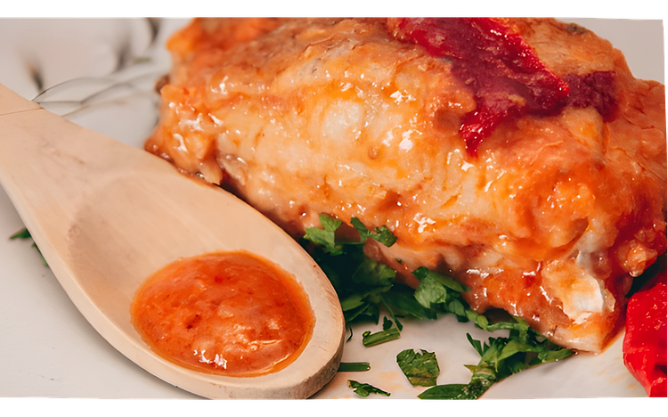 Lomo de merluza en salsa bilbaína