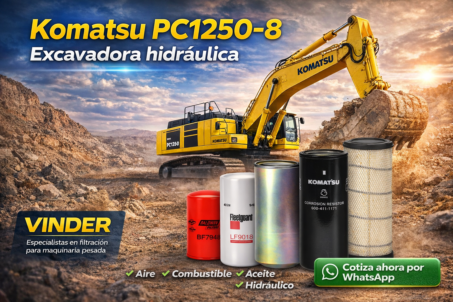 Excavadora hidráulica Komatsu PC1250-8