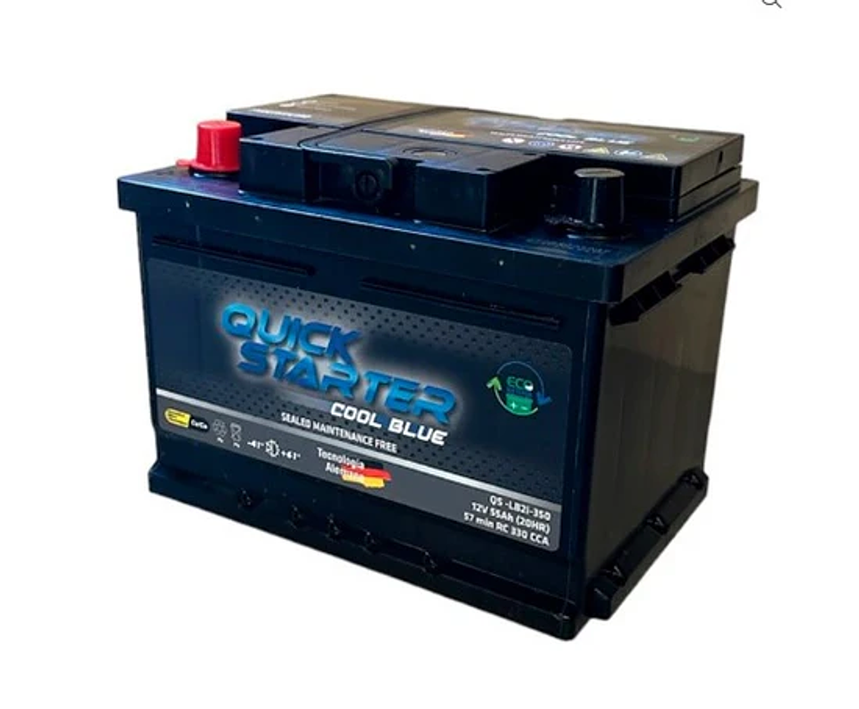 Batería 55 AH 350 CCA - Marca QuickStarter 1