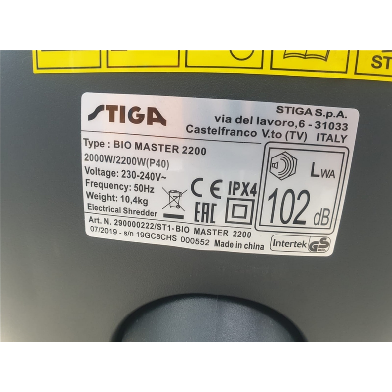 BIOTRITURADOR ELÉTRICO 2200 STIGA 4