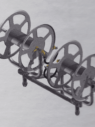 Enrolador Giratório Duplo Rocha 2x60 Metros C/Suporte