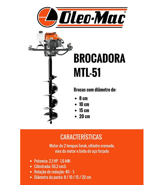 Brocadora Oleo-Mac MTL-51