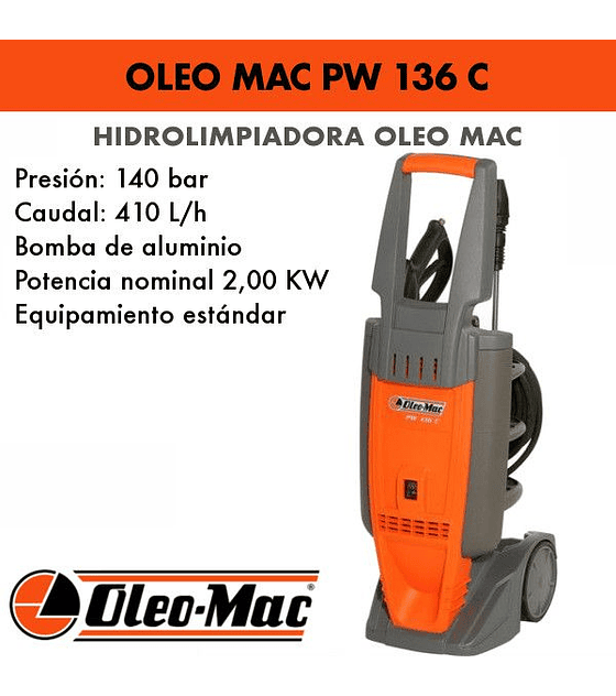 Maquina Lavar Oleo-Mac PW136C