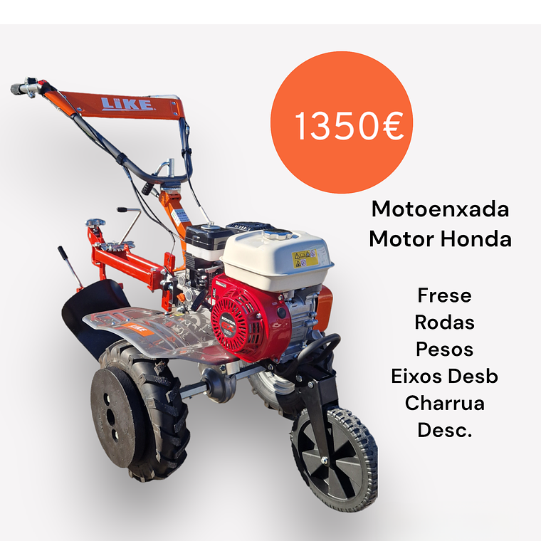 Motoenxada Like Honda Gx160 Completa 2