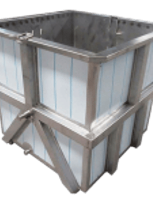 Contentor Inox 1250 Litros - Transporte Uvas