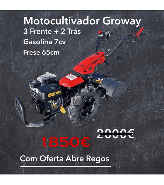 Motocultivador Gasolina 7 HP Frese 65cm