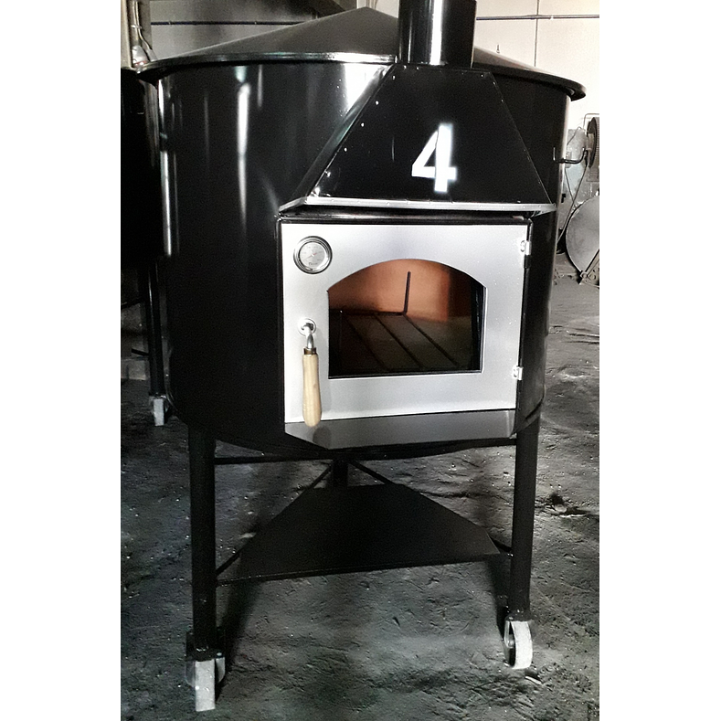 Forno a Lenha Móvel Nº4 = 16 C/Porta Vidro 1