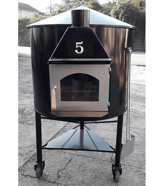  Forno a Lenha Móvel Nº5 = 20 C/Porta Vidro