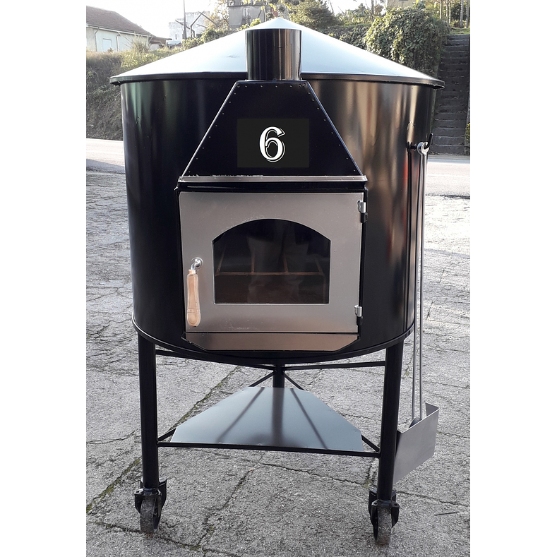 Forno a Lenha Móvel Nº6 = 22 CPorta Vidro 1