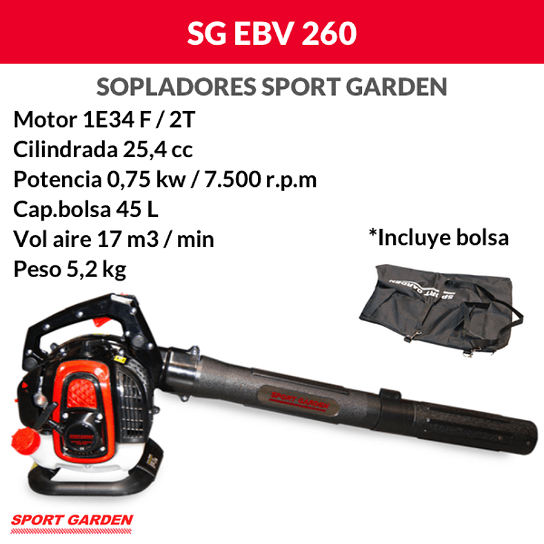 Soprador SG260 Com Kit Aspiração 2