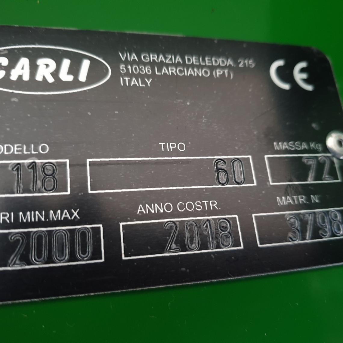 Triturador Martelos Carli Valpadana 70cm 6