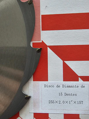 Disco de diamante com 15 dentes