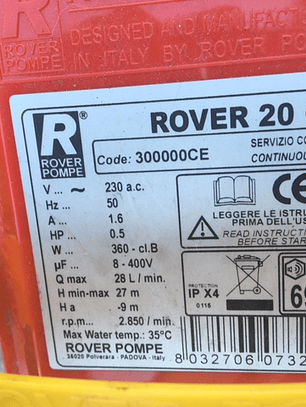 Bomba Trasfega Rover M20