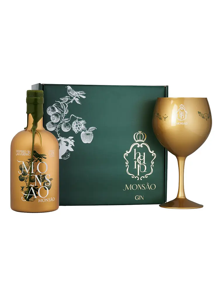 Monsão GIN de Alvarinho 50cl c/ 2 Copos Dourados 1