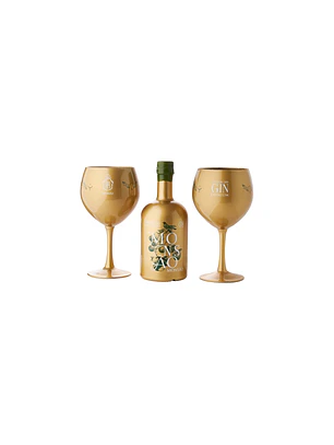 Monsão Alvarinho Gin 50cl with 2 Golden Glasses