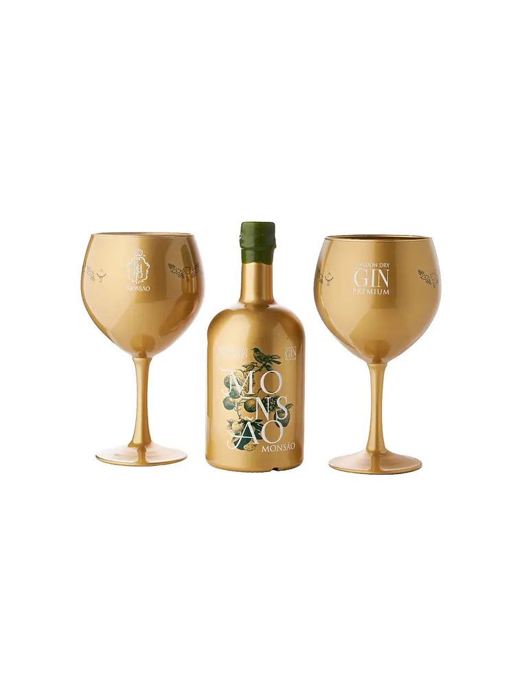 Monsão GIN de Alvarinho 50cl c/ 2 Copos Dourados 2