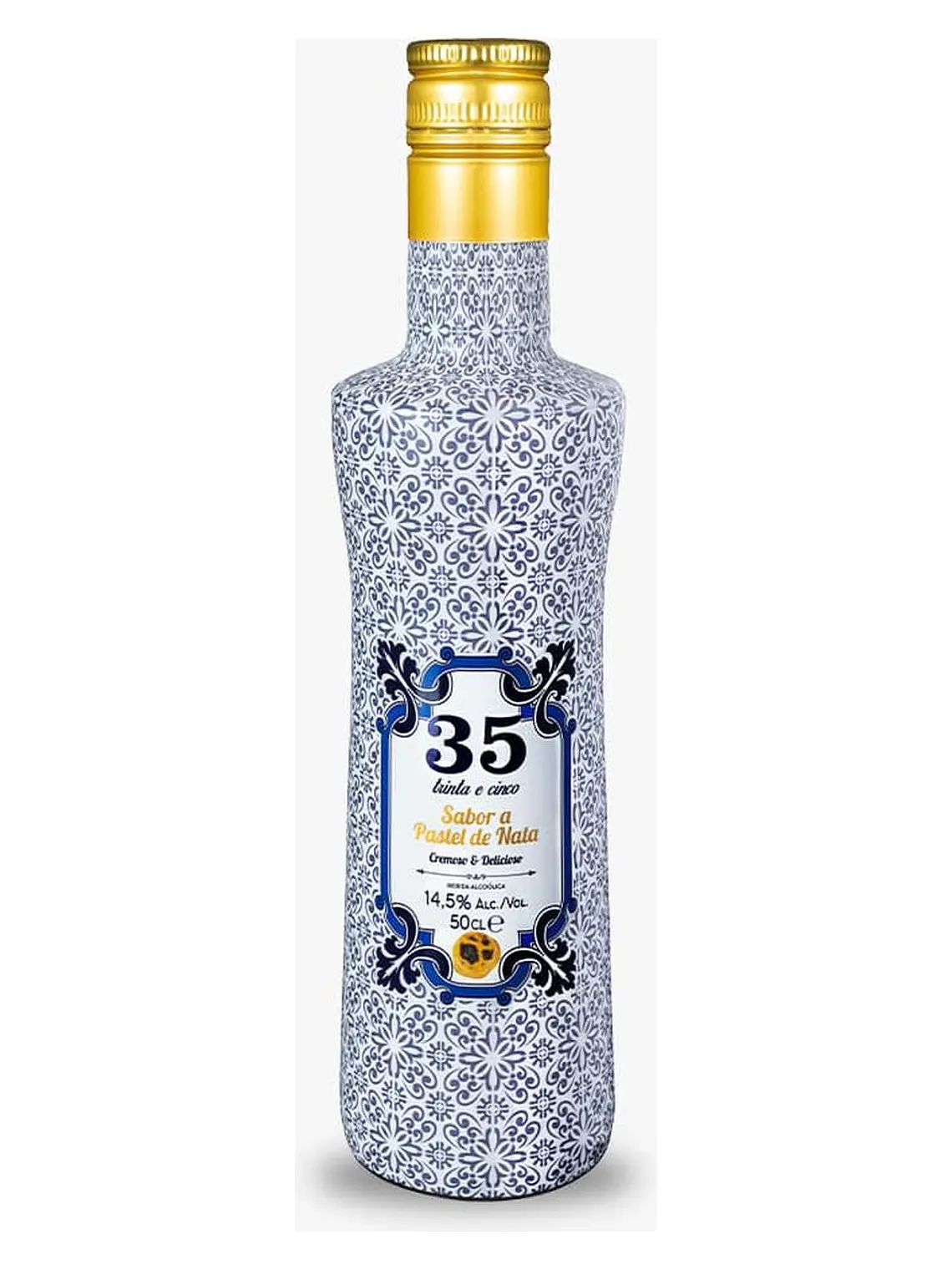 Licor 35 Creme Pastel Nata Garrafa Azulejo 50Cl 1