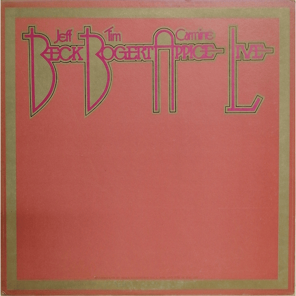 Beck, Bogert & Appice - Beck, Bogert & Appice Live (2 LP's) 1