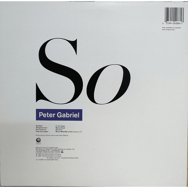Peter Gabriel - So 2