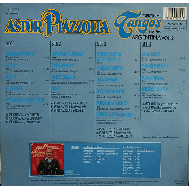 Astor Piazzolla - Original Tangos From Argentina Vol. 2 (2 LP's) 2