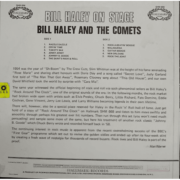 Bill Haley And The Comets - Bill Haley On Stage  2