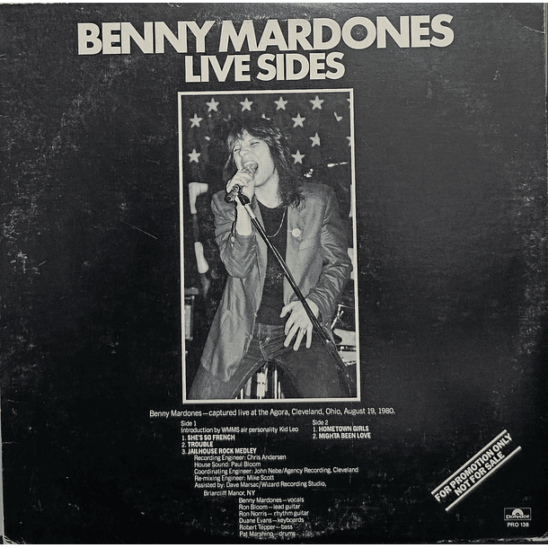 Benny Mardones - Live Sides 1