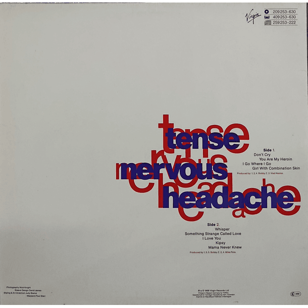 Boy George - Tense Nervous Headache 2