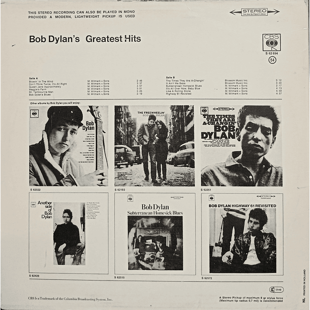 Bob Dylan - Bob Dylan's Greatest Hits 2