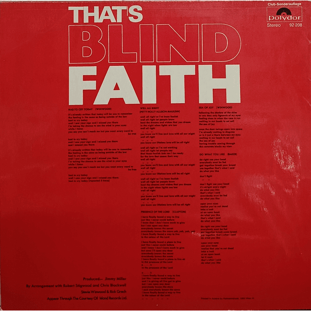 Blind Faith - That's Blind Faith 2