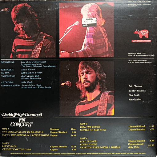 Derek & The Dominos - In Concert (2 LP's)